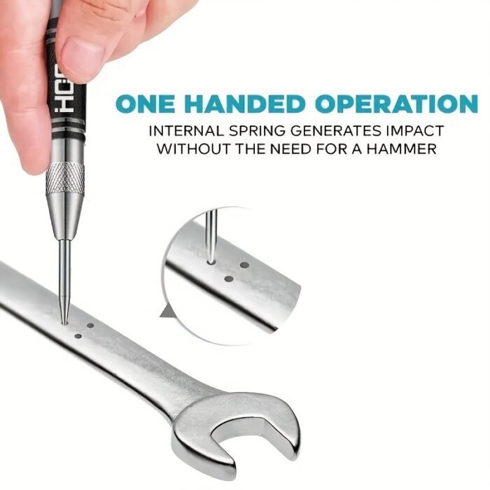 Automatic Center Punch: Adjustable And Strong Tool For Precise Drilling And Marking. Allows For Accurate Woodworking And Metalworking. - Image 4