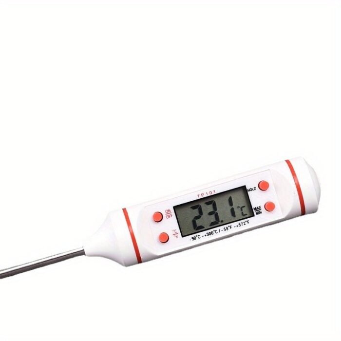 1Pc Instant Read Digital Meat Thermometer With Probe - Stainless Steel, Lcd Display, -200?C To 550?C Range - Perfect For Bbq, Cooking, Grilling, And Candy Making - Image 6
