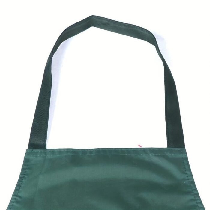 1Pc Cooking Apron With Pockets - Adjustable, Polyester Fabric, Black Or Green, Perfect For Kitchen, Coffee Bar, Or Restaurant Use - Image 8
