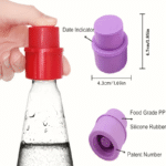 1Pc Abs Vacuum Beverage Soda Fresh-Keeping Bottle Lid - Press Inflatable Airtight Cap, Foaming Stopper Protector, Dust-Proof & Leak-Proof Sealing Cap For Soda Drinks, Reusable Beverage Cap|Inflatable Bottle Cap|Durable Beverage Cap - Image 2