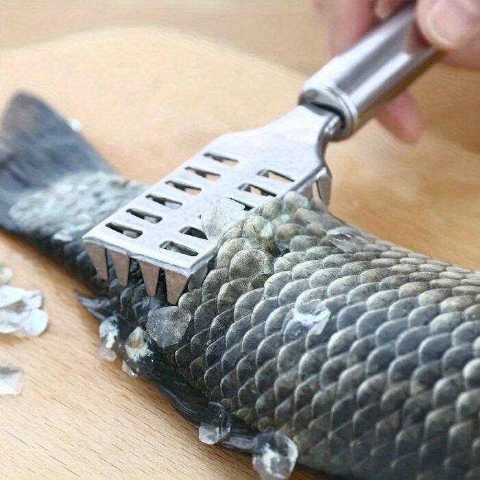 Stainless Steel Fish Scale Scraper With Sawtooth Edge, Efficient And Quick Fish Cleaning Tool - Perfect For Kitchen Use - Image 6