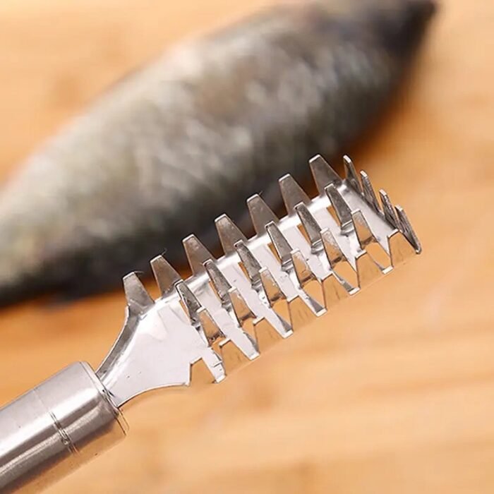 Stainless Steel Fish Scale Scraper With Sawtooth Edge, Efficient And Quick Fish Cleaning Tool - Perfect For Kitchen Use - Image 5