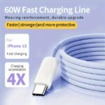 60W For Iphone 16/Samsung Cable, Usb C To Usb C Charging Cable, Type C To Type C Fast Charger Cord Compatible For Iphone 16/15/15 Pro/15 Pro Max/15 Plus/Ipad Pro/ Air5/ Macbook/Samsung S25/S24/S23