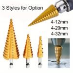 1Pc 1 / 4 " Coated Metal Hex Core Drill Bits Hss Step Drill Bit Cone Hole Cutter Taper Metric 4-12Mm / 4-20Mm / 4-32Mm