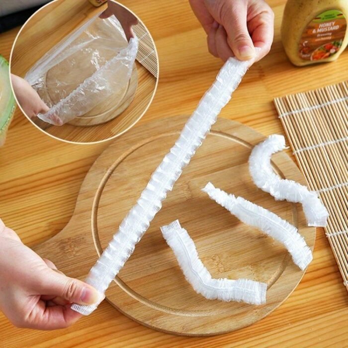 100/300Pcs Disposable Fresh-Keeping Film, Household Food Grade Kitchen Refrigerator Leftover Rice Fruit Food Plastic Sealed Fresh Cover, Anti-Odor Leak-Proof Dust-Proof Freezer Cover, Refrigerator Fresh Keeping Cover, Kitchen Accessories - Image 14