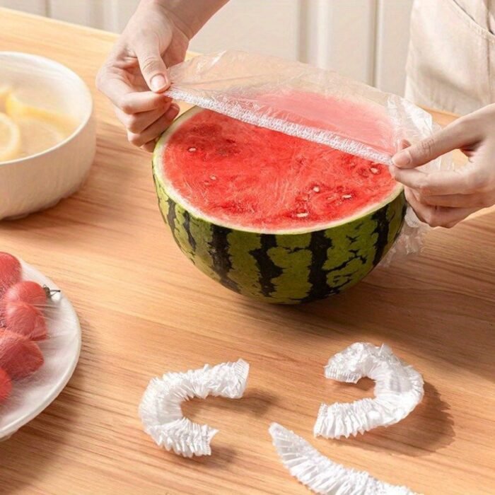 100/300Pcs Disposable Fresh-Keeping Film, Household Food Grade Kitchen Refrigerator Leftover Rice Fruit Food Plastic Sealed Fresh Cover, Anti-Odor Leak-Proof Dust-Proof Freezer Cover, Refrigerator Fresh Keeping Cover, Kitchen Accessories - Image 13