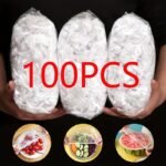 100Pcs Disposable Fresh-Keeping Film, Household Food Grade Kitchen Refrigerator Leftover Rice Fruit Food Plastic Sealed Fresh Cover, Anti-Odor Leak-Proof Dust-Proof Freezer Cover, Refrigerator Fresh Keeping Cover, Kitchen Accessories - Image 2