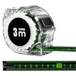 1Pc High-Precision Self-Locking Fluorescent Steel Tape Measure - 5M/16.4Ft, Laser Inkjet Code Box Design, Abs Resin, 0.1Mm Accuracy, With Clear View Display For Construction & Diy Projects - Image 3
