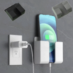 1/2/4Pcs Wall-Mounted Multi-Functional Phone Holder & Remote Charging Station - Space-Saving Design With Lazy Tape, Ideal For Home Entertainment Setup, Entertainment Setup|Modern Wall Mount|Durable Plastic