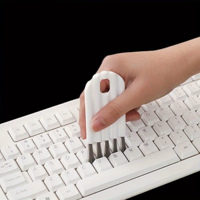 1Pc Multi-Function Computer Cleaning Kit: Soft Brush Keyboard Cleaner, Corner Gap Duster & Keycap Cleaner - Image 1