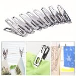 20Pcs Stainless Steel Clothespins - Heavy Duty Windproof Laundry Clips With Non-Slip Grip, Rust-Resistant Multifunctional Metal Clips For Drying Clothes, Sealing Bags, Organizing Papers - Compact & Portable Household Essentials, Laundry Accessories, Clothes Pins - Image 2