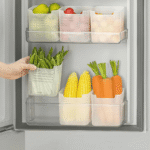 3Pcs Refrigerator Storage Bins, Clear Space-Saving Pp Storage Bins, Reusable And Durable Food Sorting Box, For Fruit, Vegetable, Egg And Meat, Kitchen Organizers And Storage, Kitchen Accessories - Image 3