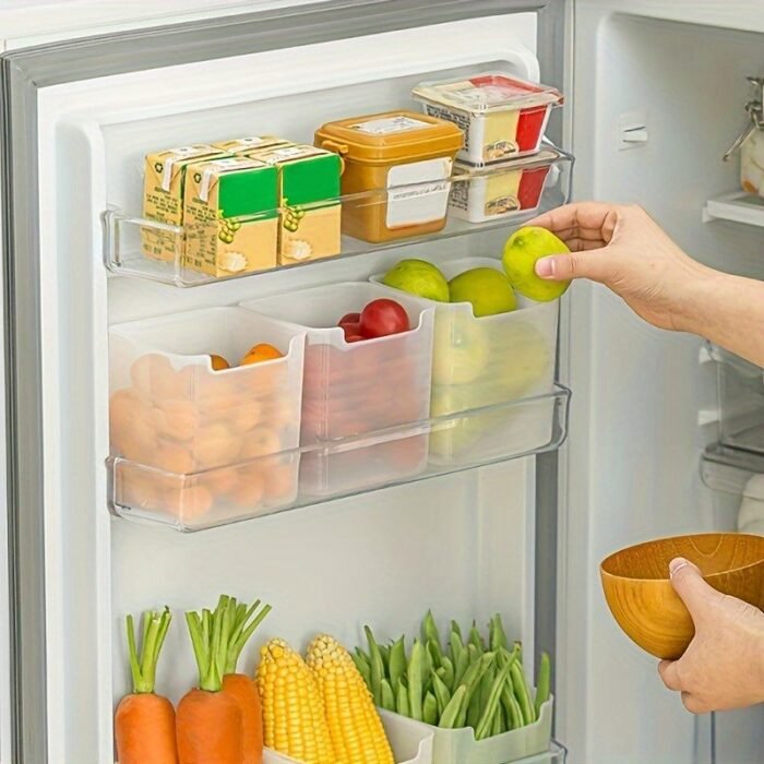 3Pcs Refrigerator Storage Bins, Clear Space-Saving Pp Storage Bins, Reusable And Durable Food Sorting Box, For Fruit, Vegetable, Egg And Meat, Kitchen Organizers And Storage, Kitchen Accessories - Image 7