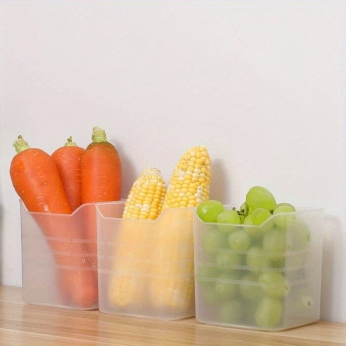 3Pcs Refrigerator Storage Bins, Clear Space-Saving Pp Storage Bins, Reusable And Durable Food Sorting Box, For Fruit, Vegetable, Egg And Meat, Kitchen Organizers And Storage, Kitchen Accessories - Image 9