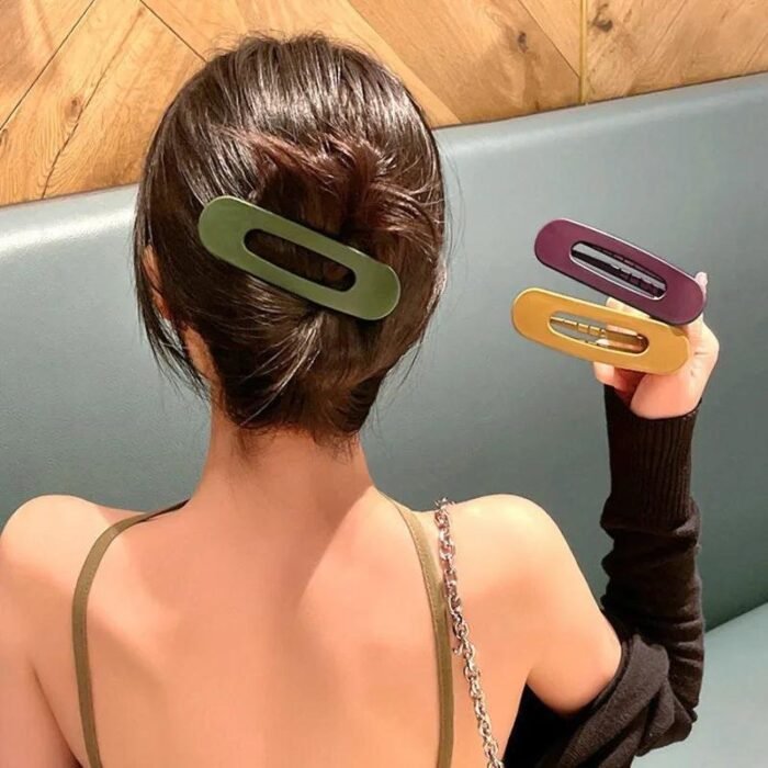 Fashion Frosted Large Hair Clips For Women Hair Accesories 12 Color Solid Acrylic Hairpins Toothed Non-Slip Bb Barrette - Image 1