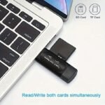 4-In-1 Usb Mini Sd Card Reader With Dual Card Slots - Type C/Usb A Adapter For Pc, Macbook, Galaxy, Tablet & More - No Battery Needed, Memory Card Expansion|Compact Storage Solution|Dual Slot Reader, Memory Card Reader - Image 4