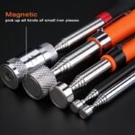 Auto Repair Tools:Ergonomic 3.63Kg Magnetic Pickup Tool: Durable, Extendable Stainless Steel Rod With Stylish Orange Grip For Easy Retrieval(1Pc)