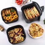 1Pc Reusable Silicone Air Fryer Liners - 20.32 Cm Square For 4-7 Qt Air Fryers - Air Fryer And Microwave Safe - Easy Cleaning And Non-Stick - Perfect For Healthy Cooking - Image 8