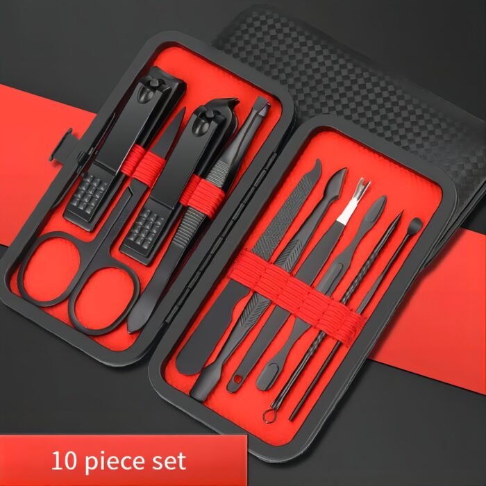 10/24Pcs Nail Clippers Manicure Tool Set, With Portable Travel Case, Cuticle Nippers And Cutter Kit, Professional Nail Clippers Pedicure Kit, Grooming Kit For Travel - Image 3