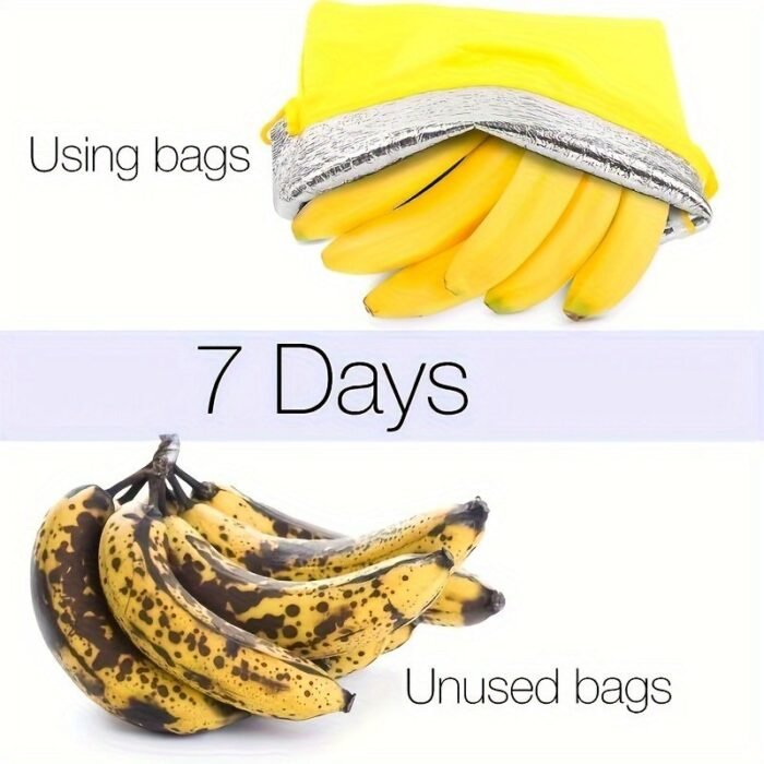 Large Capacity Food-Grade Nylon Banana Storage Bag With Aluminum Bead Closure And Double Stitching - Keeps Bananas Fresh For Up To 7 Days,Reusable Produce Bags,Reusable Produce Bag - Image 1