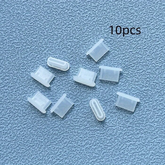 10-Pack Silicone Anti-Dust Plugs For Type-C Mobile Phone Charging Ports - Durable Protective Covers - Image 7