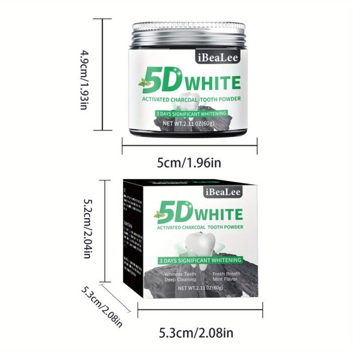 Activated Charcoal Teeth Whitening Powder - Deep Clean For Coffee, Tea For Men And Women | Breath Freshener & Cleaner, Polishing, Daily Life - Image 5