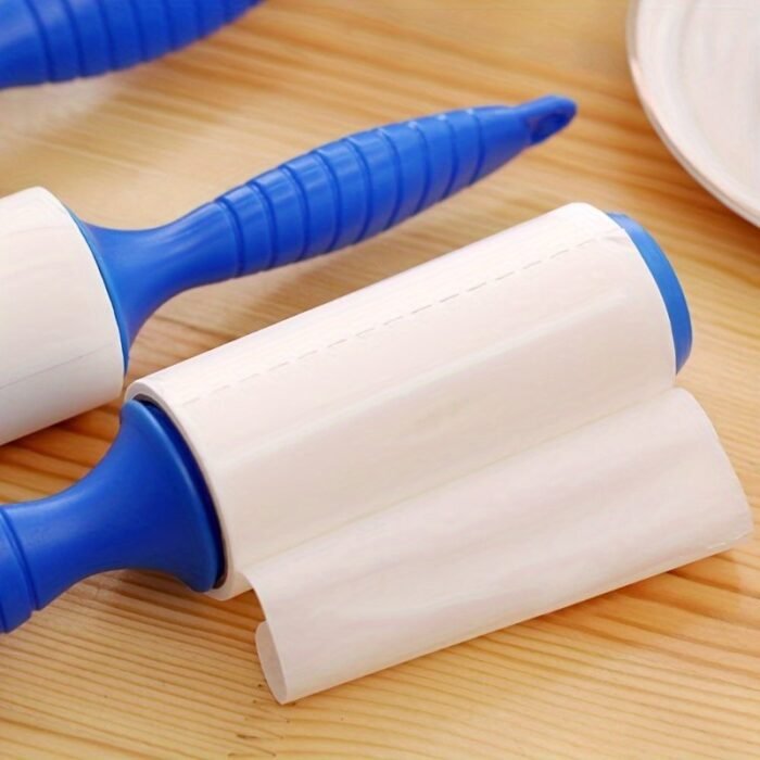 1Pc Manual Pet Hair Remover Roller - Extra Sticky 30 Sheets Per Roll, Portable Adhesive Lint Roller For Furniture, Carpets, Clothes - Dog & Cat Hair Removal Tool, Pet Hair Cleanup | Compact Design | Adhesive Roller - Image 6