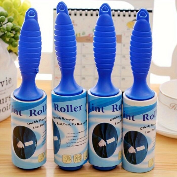 1Pc Manual Pet Hair Remover Roller - Extra Sticky 30 Sheets Per Roll, Portable Adhesive Lint Roller For Furniture, Carpets, Clothes - Dog & Cat Hair Removal Tool, Pet Hair Cleanup | Compact Design | Adhesive Roller - Image 4
