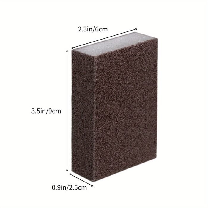 5-Pack Emery Magic Sponge Eraser Set - Heavy-Duty Non-Electric Descaling & Rust Removal Scrubbers For Kitchen, Bathroom, Toilet, Floor, And Outdoor Cleaning - Image 4