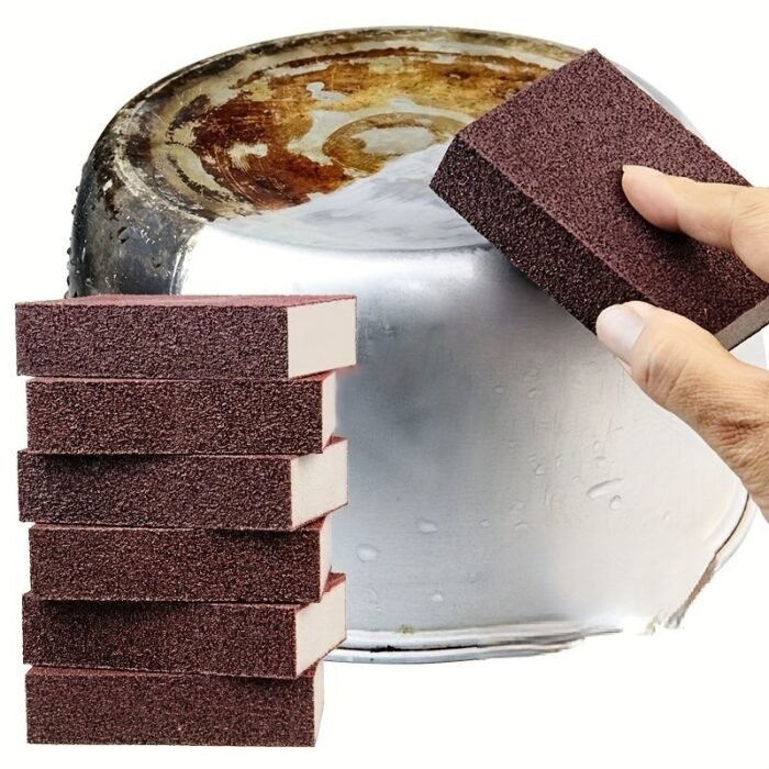 5-Pack Emery Magic Sponge Eraser Set - Heavy-Duty Non-Electric Descaling & Rust Removal Scrubbers For Kitchen, Bathroom, Toilet, Floor, And Outdoor Cleaning - Image 1