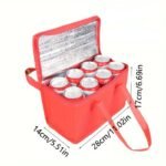 1Pc Insulated Cooler Bag For Drinks And Lunch - Portable And Durable Aluminum Foil Material - Keep Your Food And Drinks Fresh And Cold All Day, Lunch Bag | Stylish Insulated Bag | Durable Handle Bag, Lunch Bag - Image 2