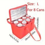 1Pc Insulated Cooler Bag For Drinks And Lunch - Portable And Durable Aluminum Foil Material - Keep Your Food And Drinks Fresh And Cold All Day, Lunch Bag | Stylish Insulated Bag | Durable Handle Bag, Lunch Bag - Image 7