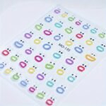 Self-Adhesive Plastic Nail Stickers With Glitter - Cartoon Monster Mouth Design For Girls And Women, Glossy Finish, Round Shape, Single Use Decals With Cartoon Patterns For Plastic Surfaces - Vibrant Monster Mouth Nail Art Decals - Image 5