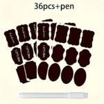 36Pcs Food Storage Container Labels With Pen - Glue-Free, Self-Adhesive, Blackboard Sticker For Spices, Cheese, And More - Kitchen Accessories - Image 3