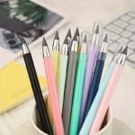 1Pc Pencil That Never Runs Out Without Sharpening, Black Technology With Eraser, Macaron Color, Durable And Creative Pencil - Image 2