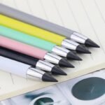 1Pc Pencil That Never Runs Out Without Sharpening, Black Technology With Eraser, Macaron Color, Durable And Creative Pencil