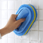 1Pc Magic Sponge - Non-Electric Reusable Cleaning Tool With Ergonomic Handle, Durable Plastic Scrubber For Kitchen, Bathroom, Glass, Walls, Toilet, Ceramic & Car Surfaces, Multipurpose Cleaner | Efficient Scrubber Pad, Halloween Gift, Christmas Gift