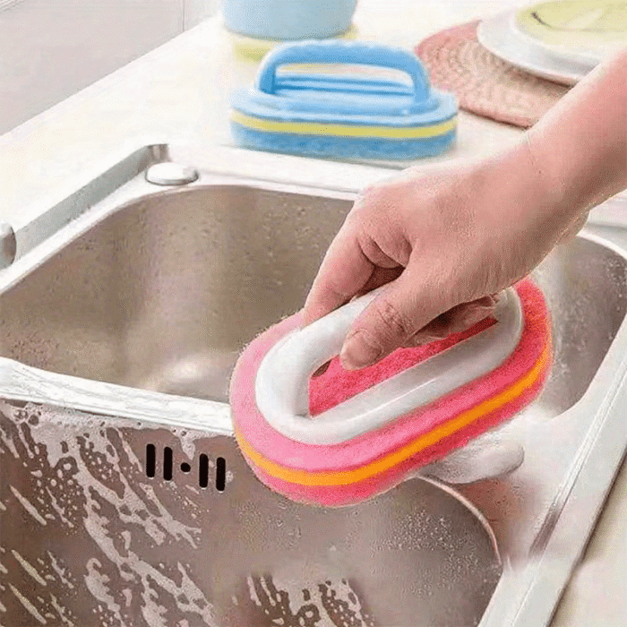 Magic Cleaning Sponge For Kitchen & Bathroom Surfaces, Glass, Walls, Toilet & Ceramic - No Electricity Needed, Ideal For Living Room, Bathroom, Toilet, Kitchen, Car - Essential Home Cleaning Tool, Perfect For Halloween & Christmas Gifts - Image 2