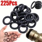 225Pcs Oring O-Ring Assortment Set - Oil & Water Resistant, Durable Synthetic Rubber Seals In Various Sizes For Automotive & Machinery Applications, Includes 6-18Mm Sizes For Optimal Performance, Automotive Seals|Uniform Design|Durable Construction - Image 2