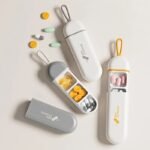 1Pc Mini Portable Small Pill Box, Carry-On Pill Box Three Compartment Organizer Boxes Travel Pill Drug Dispenser Boxes