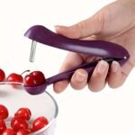 1Pc Heavy-Duty Cherry, Plum, Apricot, Hawthorn, Date Corer - Efficient Pit Remover With Non-Slip Grip, Quick-Core Mechanism, Compact Kitchen Tool For Baking, Jam, Pie Making - Easy-Clean Design, Fruit Pitting Device, Ergonomic Handle, Highquality Plastic