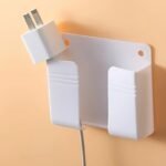 Multifunctional Wall-Mounted Mobile Charger Holder With 1Pc Shower Storage For Phones, Remote Control Organizer, No-Electricity Needed, Durable Plastic Material, Space-Saving Design - Image 5