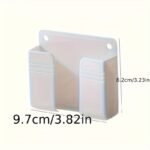 Multifunctional Wall-Mounted Mobile Charger Holder With 1Pc Shower Storage For Phones, Remote Control Organizer, No-Electricity Needed, Durable Plastic Material, Space-Saving Design - Image 4