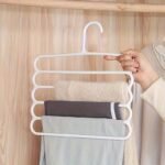 Space-Saving Multi-Layer Pants Rack: Non-Slip, Polished Plastic Wardrobe Organizer For Clothes And Scarves - Image 3