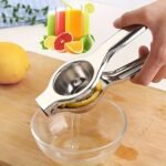 1Pc Stainless Steel Manual Juicer - Hand Press Lemon & Orange Squeezer, Citrus Fruit Juice Extractor With Ergonomic Handle, Durable Easy-Clean Design For Home Kitchen Use, Juice Preparation | Functional Kitchenware | Rustresistant Kitchenware, Juicer Squeezer - Image 7