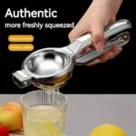 1Pc Stainless Steel Manual Juicer - Hand Press Lemon & Orange Squeezer, Citrus Fruit Juice Extractor With Ergonomic Handle, Durable Easy-Clean Design For Home Kitchen Use, Juice Preparation | Functional Kitchenware | Rustresistant Kitchenware, Juicer Squeezer - Image 5