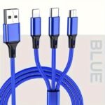 3-In-1 Fast Charging Usb Cable: Nylon Braided, Compatible With Type-C, Iphone, And Android Devices - Perfect For,,, S20A13,, S10, Note 20, 10, 9, Moto, And More - Halloween Gift