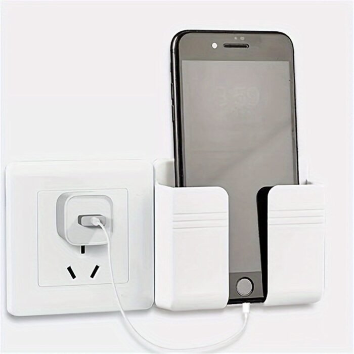 4Pcs Multi-Function Wall Mount Phone Holders With Adhesive & Remote Control Holder - Ideal For Home And Office Use, Phone Stand - Image 3