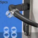 5Pcs Silicone Door Stopper Rings - Shock-Absorbing Rubber Wall Protectors, Quiet Handle Bumpers For Home And Office Use - Image 3