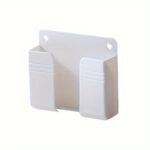 Space-Saving Wall-Mounted Phone Charging Holder - Multi-Functional Plastic Organizer For Bedside & Tv Remote Control Storage - Image 5